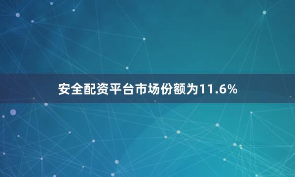 安全配资平台市场份额为11.6%